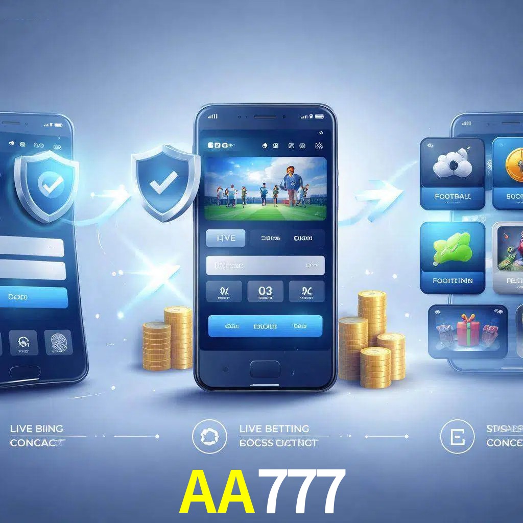 Pasos de acceso a la app AA777 en pantalla de teléfono móvil